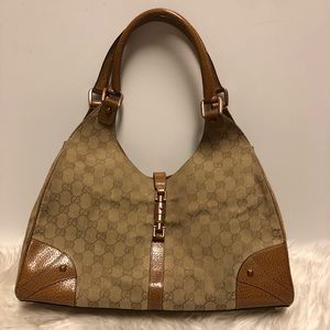 Authentic Vintage Gucci Jackie O GG Canvas handbag